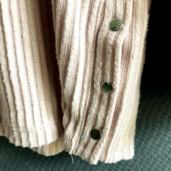 Liz Claiborne Pink Ribbed Cowl Turtleneck Medium - Picture 4 of 6